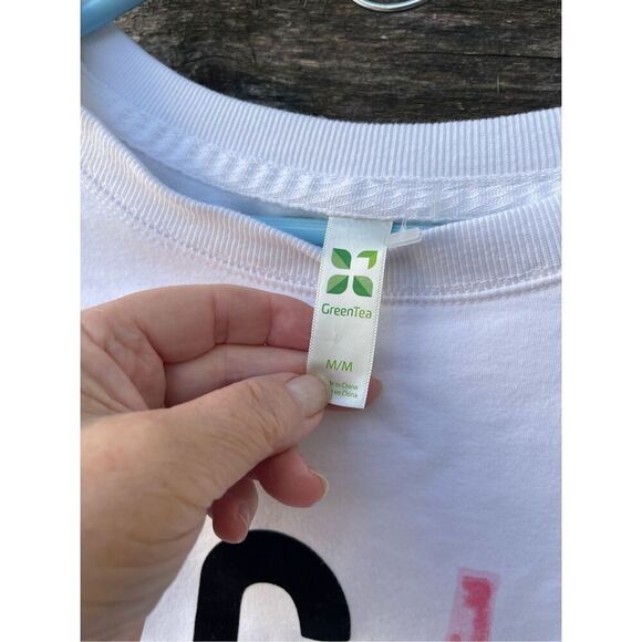 Green Tea size M  oversized fleece sweatshirt. - Picture 4 of 7